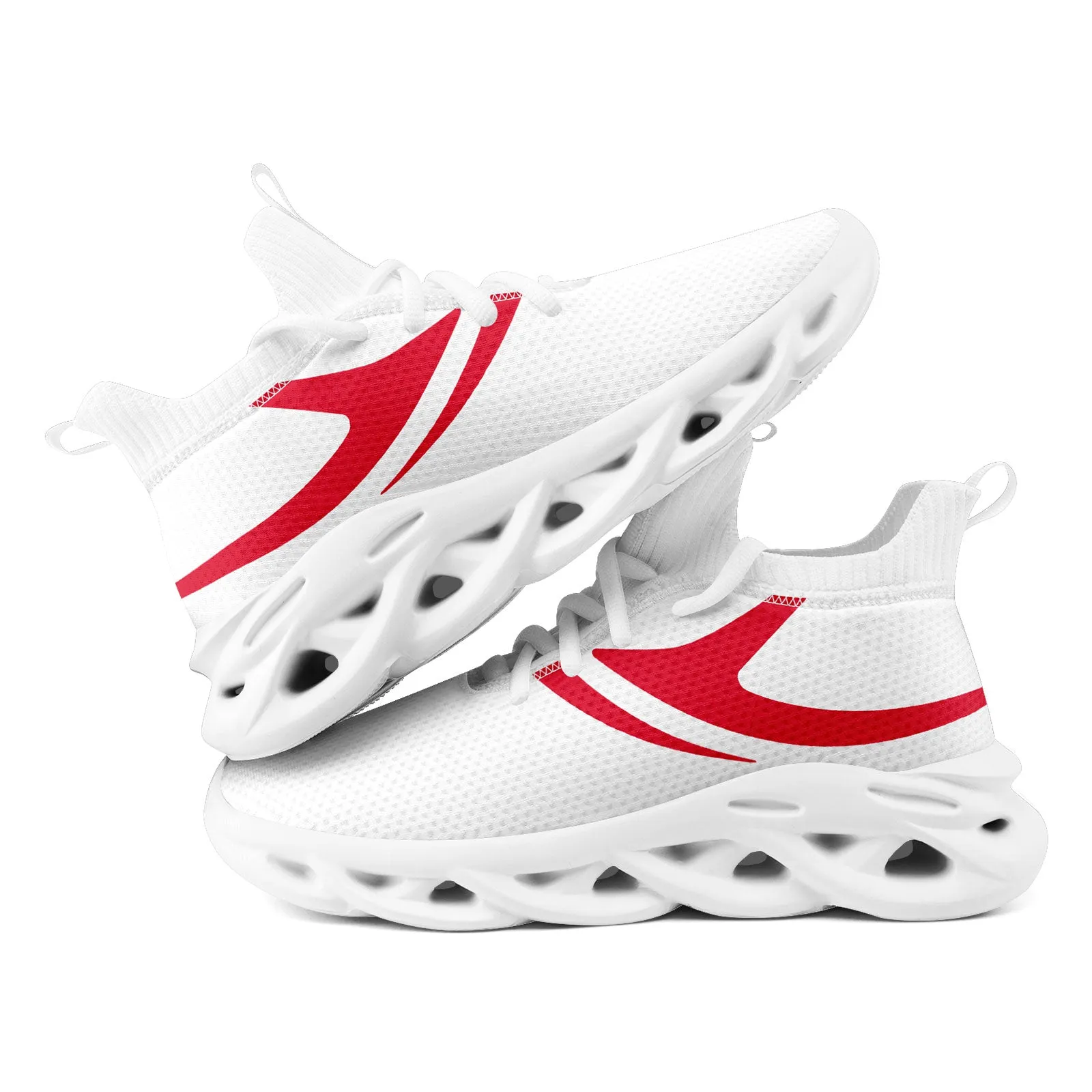 Custom White Red Kansas City Maxsoul Shoes Personalized Sneaker FN030-D025004-18