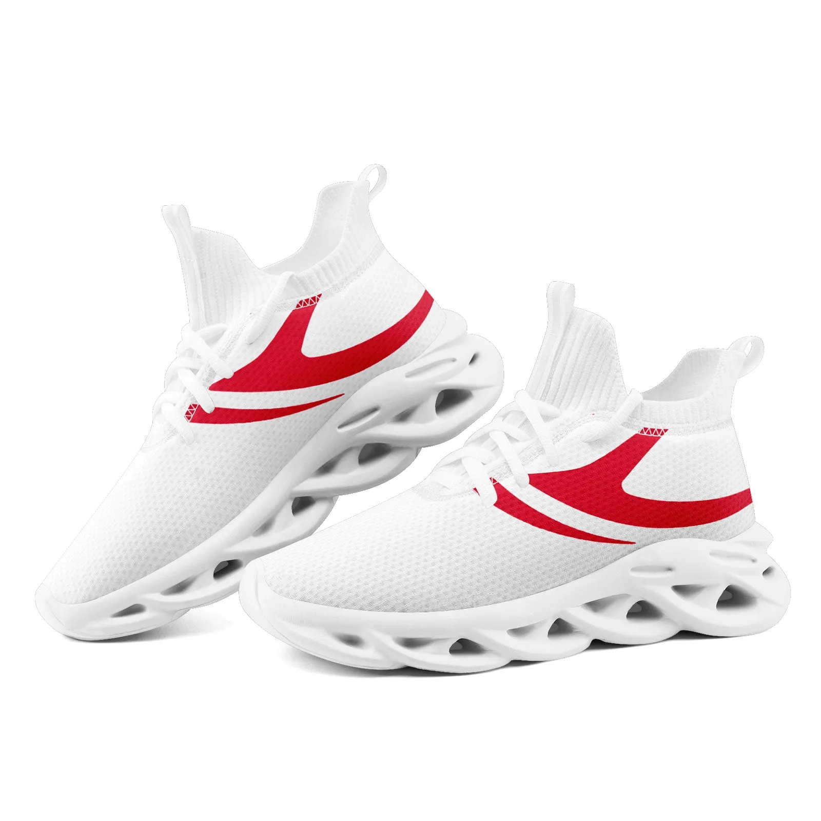 Custom White Red Kansas City Maxsoul Shoes Personalized Sneaker FN030-D025004-18