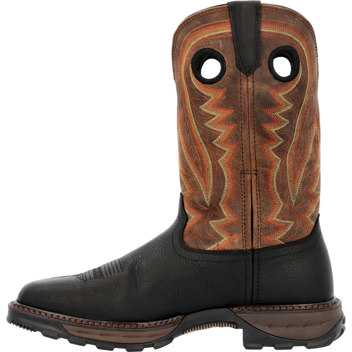 Durango Mens Maverick WP Western Onyx/Dark Bay Leather Cowboy Boots