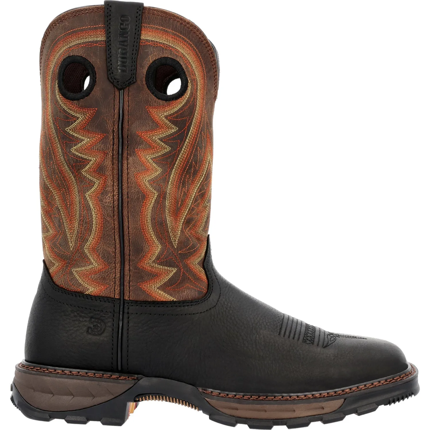 Durango Mens Maverick WP Western Onyx/Dark Bay Leather Cowboy Boots