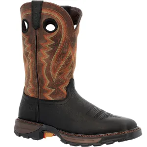 Durango Mens Maverick WP Western Onyx/Dark Bay Leather Cowboy Boots