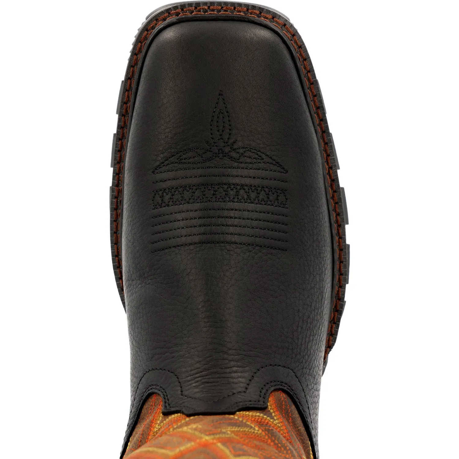 Durango Mens Maverick WP Western Onyx/Dark Bay Leather Cowboy Boots