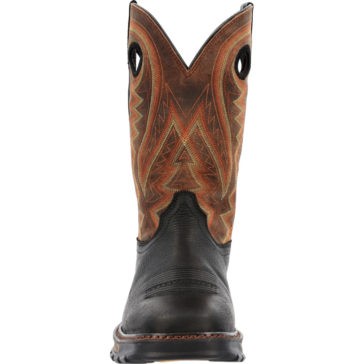 Durango Mens Maverick WP Western Onyx/Dark Bay Leather Cowboy Boots