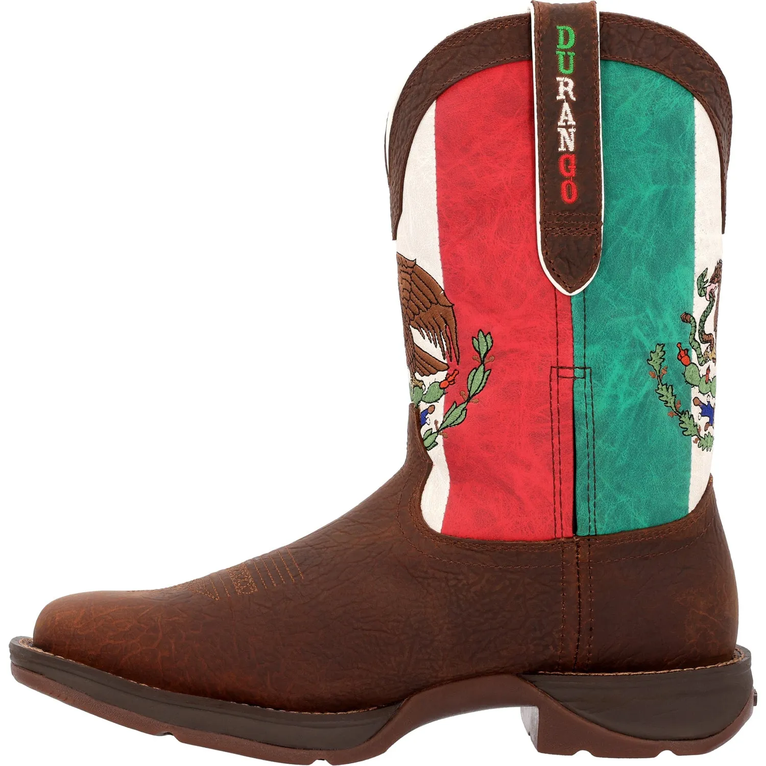 Durango Mens Rebel Western Sandy/Mexico Flag Leather Cowboy Boots