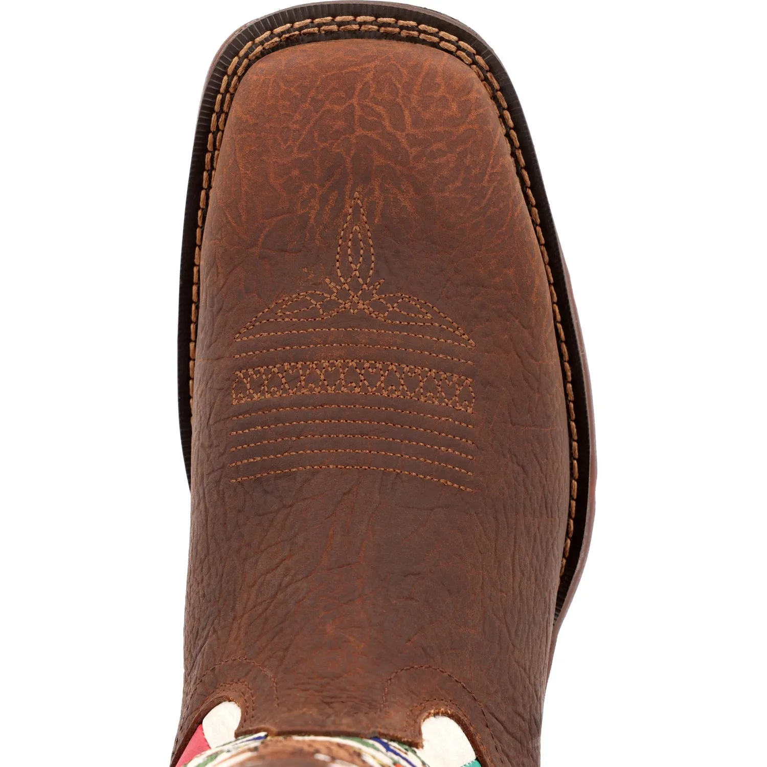 Durango Mens Rebel Western Sandy/Mexico Flag Leather Cowboy Boots