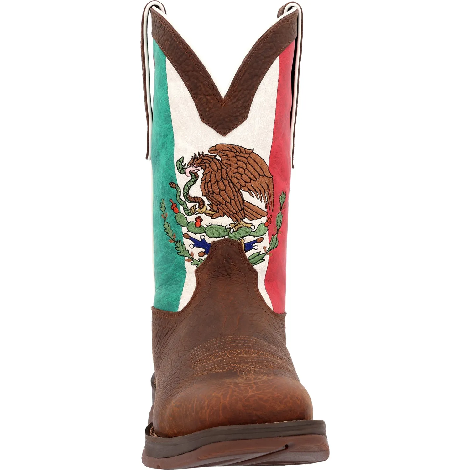 Durango Mens Rebel Western Sandy/Mexico Flag Leather Cowboy Boots