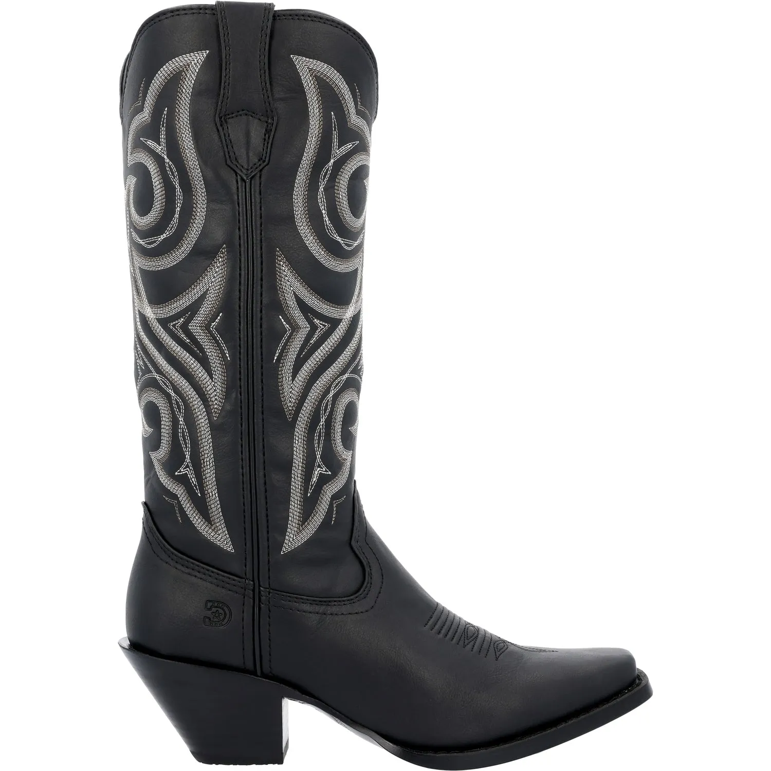 Durango Womens Crush Western Black Beauty Faux Leather Cowboy Boots