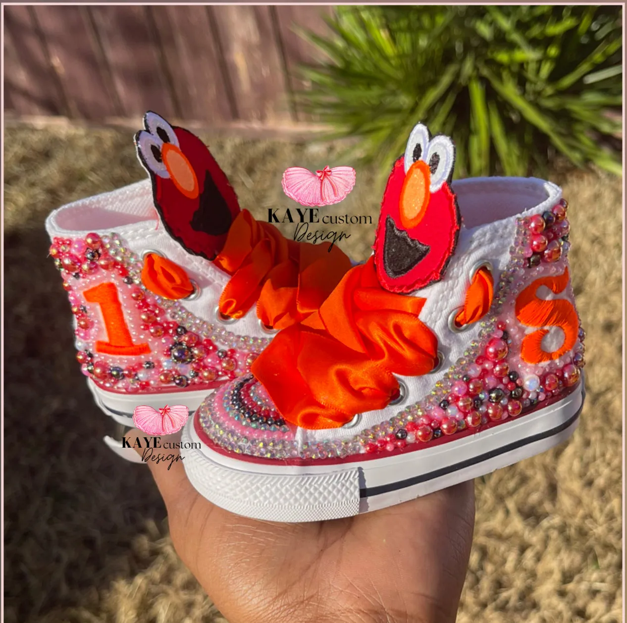 Elmo Shoes for girls | Pink Bling Elmo Sesame Street Rhinestone Shoes