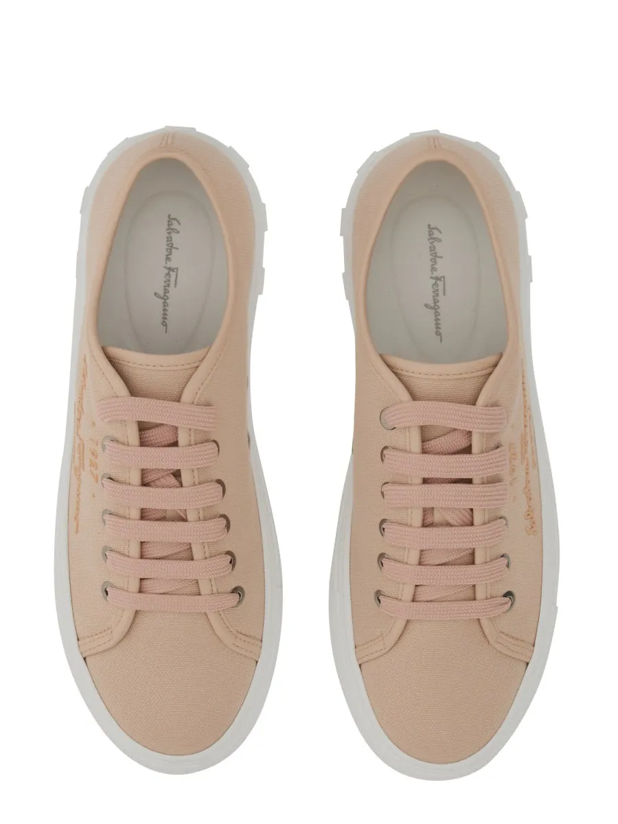 Ferragamo Logo Sneakers for Women - 1 cm Rubber Sole