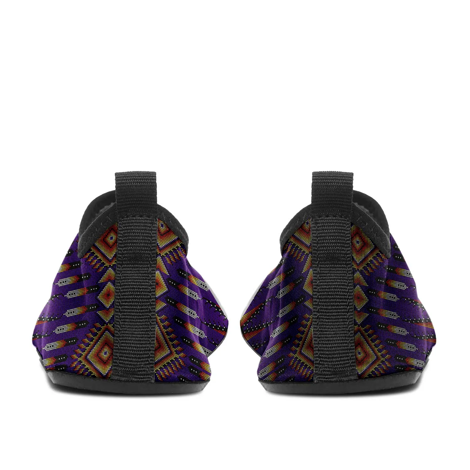 Fire Feather Purple Kid's Sockamoccs Slip On Shoes