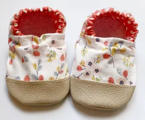 Floral baby moccasins 6-12m