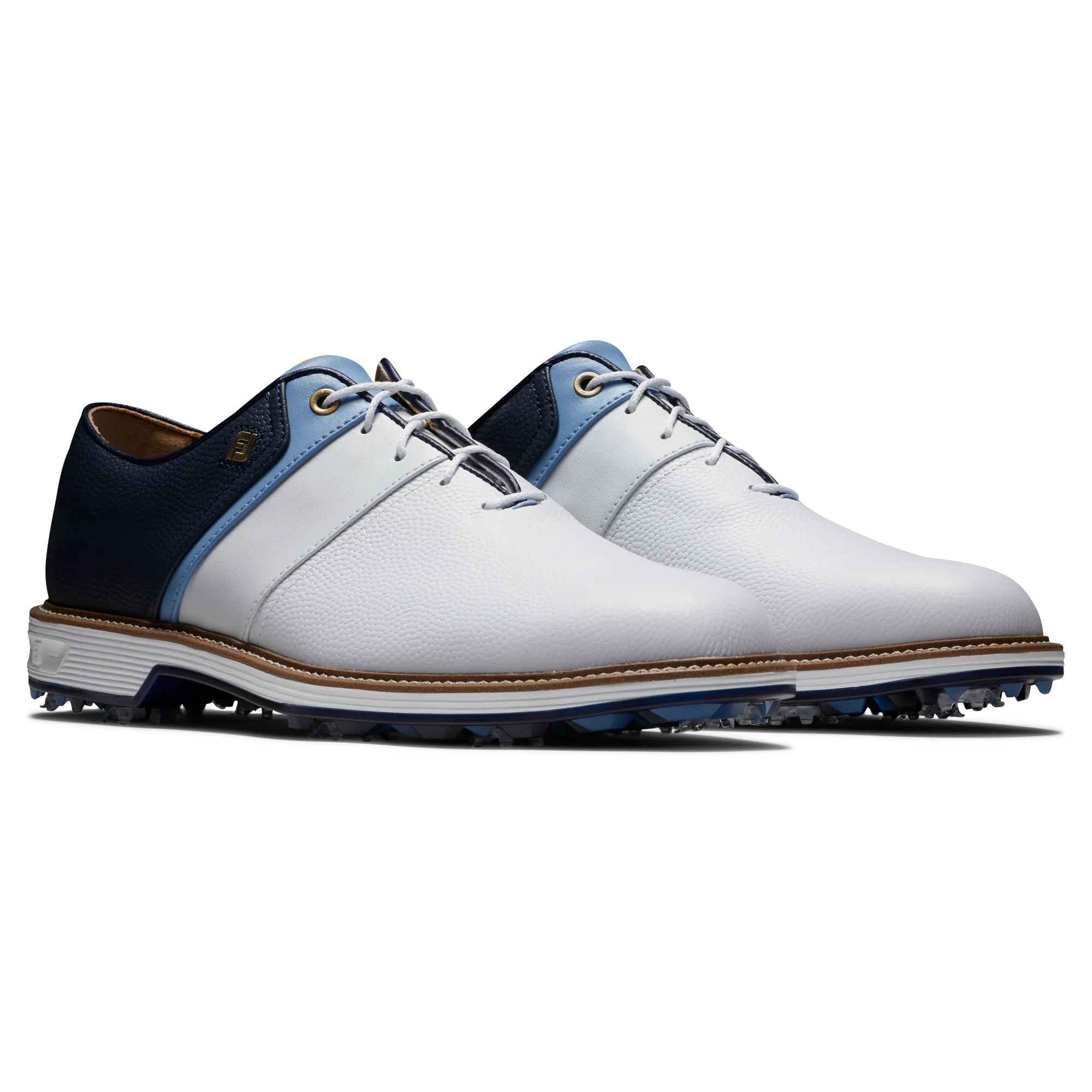 FootJoy 2024 Men's Premiere Packard Series Golf Shoes- White/Blue/Navy