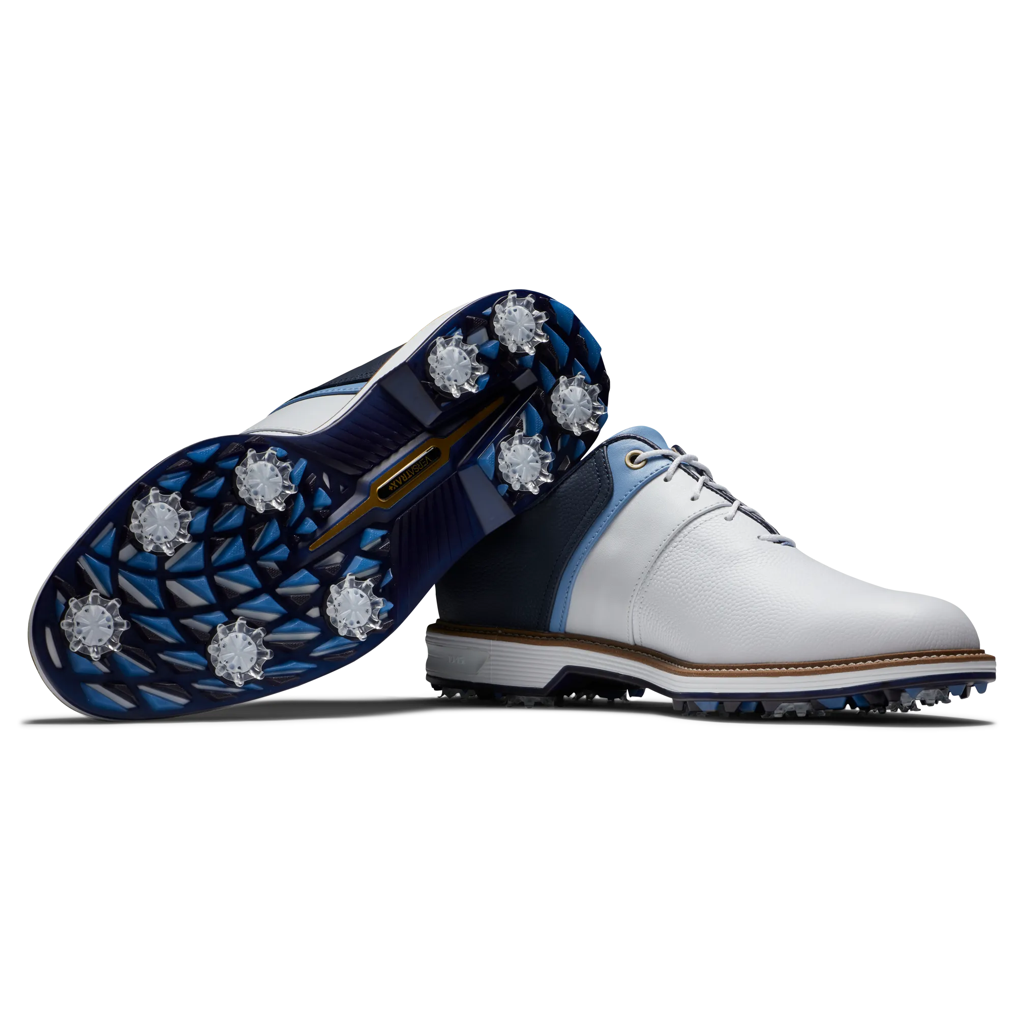 FootJoy 2024 Men's Premiere Packard Series Golf Shoes- White/Blue/Navy