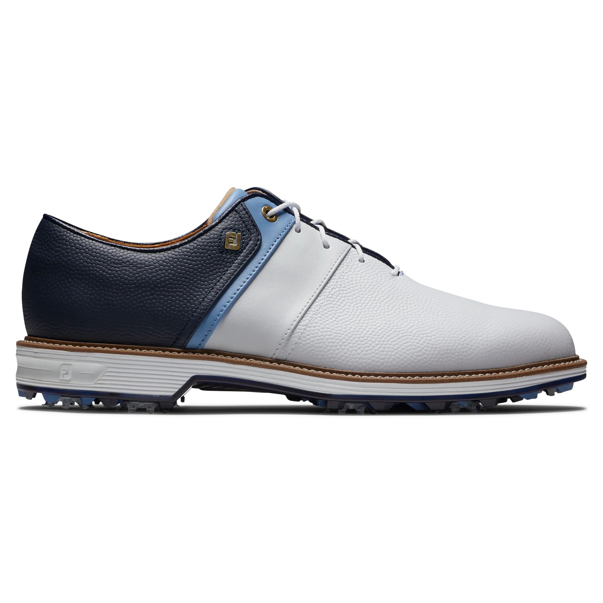 FootJoy 2024 Men's Premiere Packard Series Golf Shoes- White/Blue/Navy