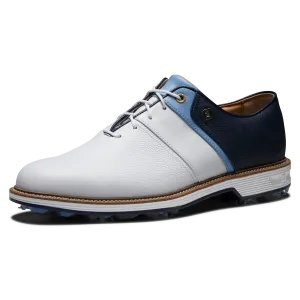 FootJoy 2024 Men's Premiere Packard Series Golf Shoes- White/Blue/Navy