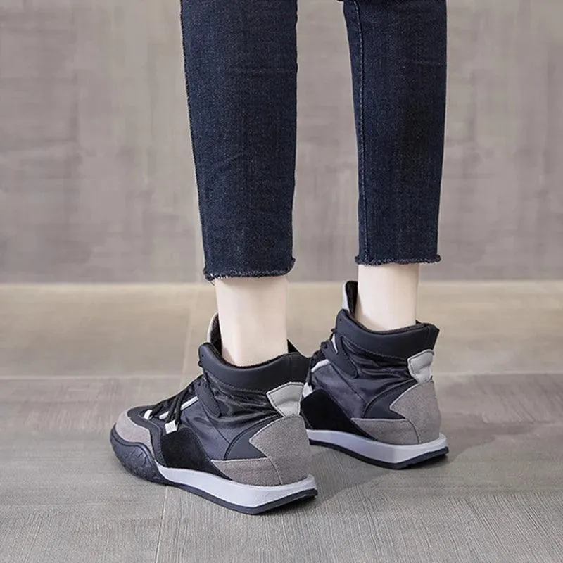 G45 Women's Casual Shoes - Leather High Top Sneakers