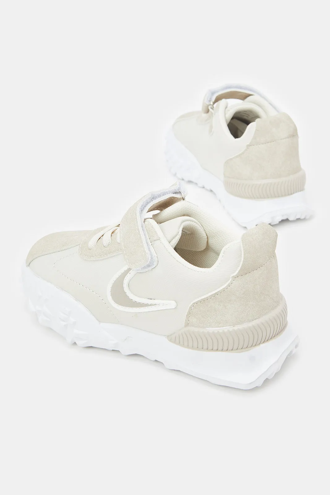 Girls Cream Chunky Sneaker