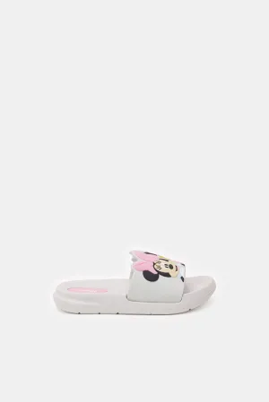 Girls Grey Minnie & Daisy Slide