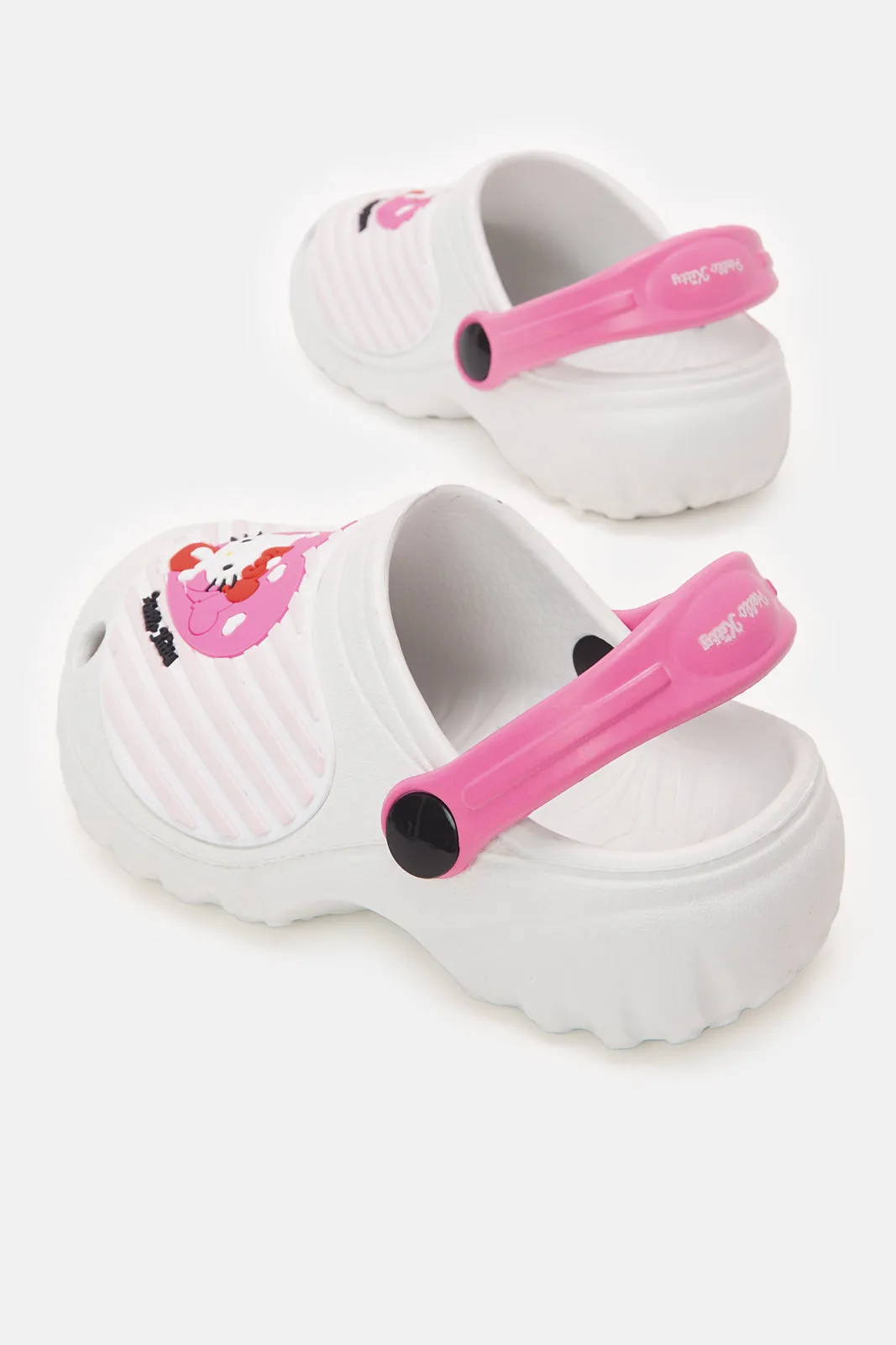 Girls White Hello Kitty Clog