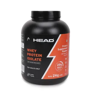 Head Premium 100% Whey Protein Powder Isolate, Pack of 2Kg for Athlete, Vanilla Flavor, 60 Servings, Sports & Fitness Enthusiast, Muscle Strength & Bone Health, Sugarfree - Primary Source - Whey Isolate (Sourced From Europe)