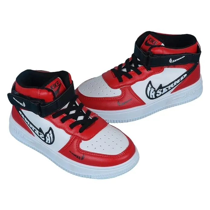 Hopscotch Baby Boys and Baby Girls PVC Fixed Lace Sneaker in Red Colour