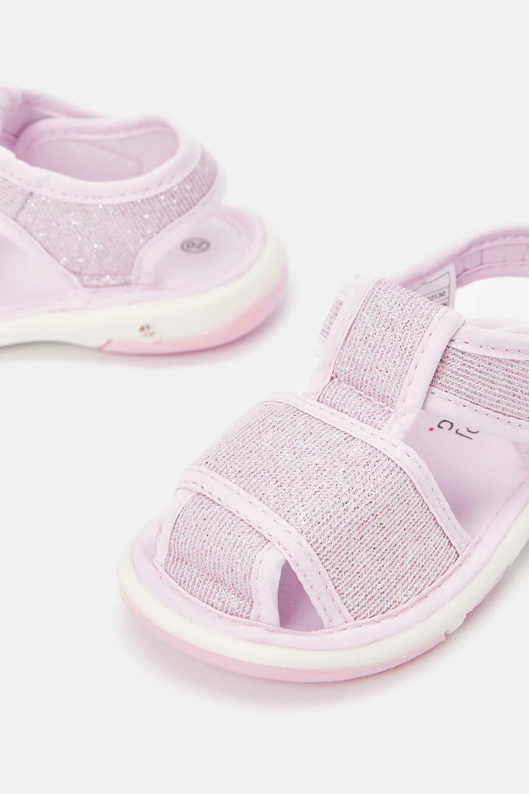 Infant Girls Pink Embellished Pump