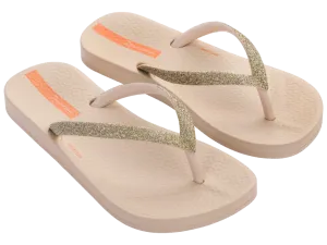 Ipanema Kid's Ana Sparkle Flip Flop - Beige / Beige