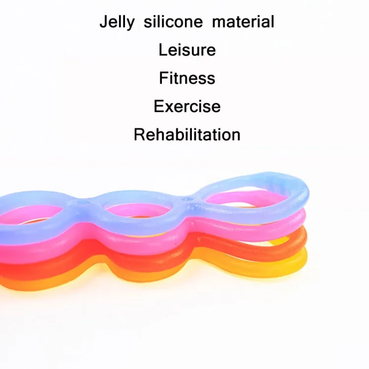 Jelly Seven-Hole Elastic Silicone Yoga Resistance Band(Orange)