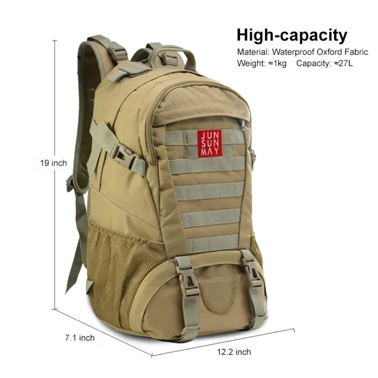 JUNSUNMAY J003 27L Waterproof Outdoor Molle Travel Rucksack Backpack Camping Hiking Bag(Khaki)