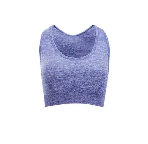 Ladies Seamless Crop Top - Blue Marle