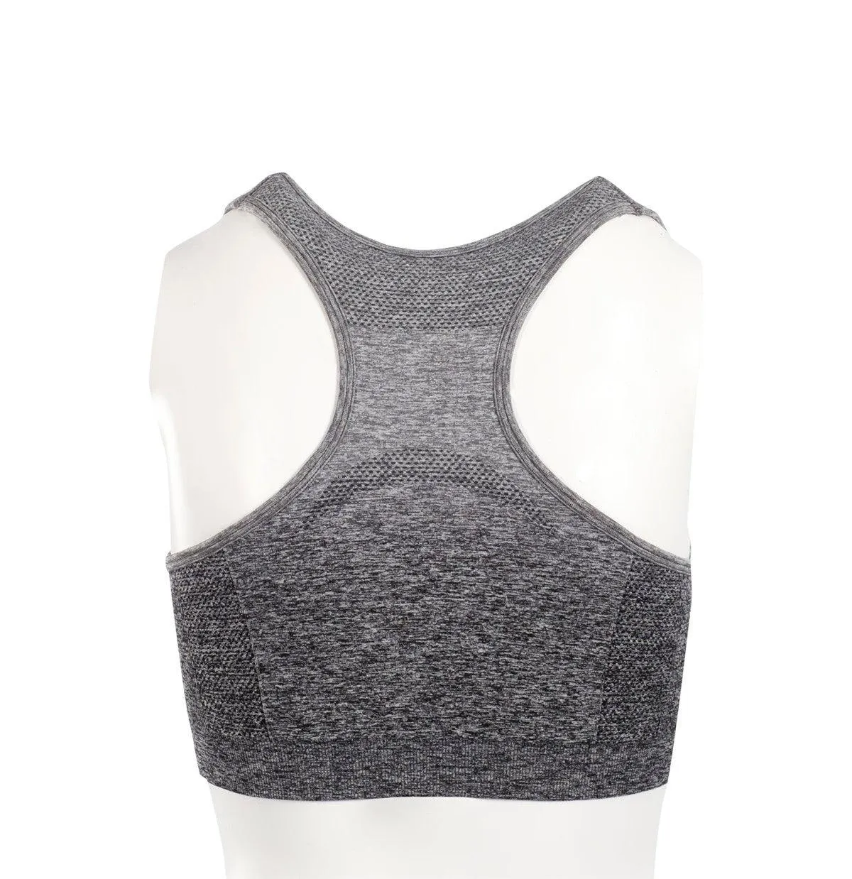 Ladies Seamless Crop Top - Dark Marle