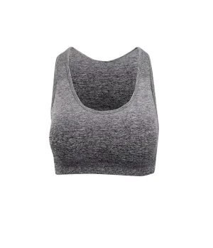 Ladies Seamless Crop Top - Dark Marle