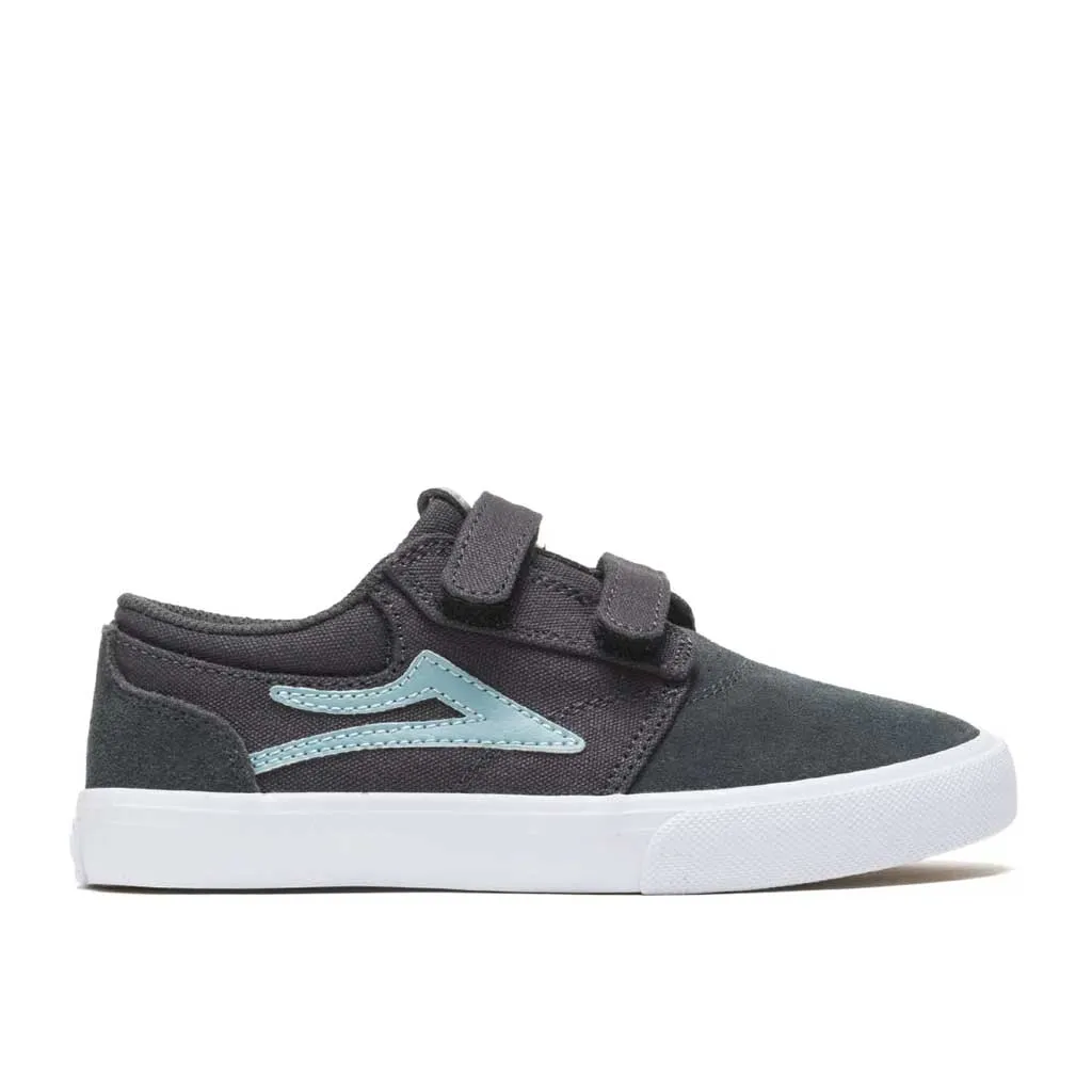 Lakai Griffin Kids Shoes - Charcoal/Nile Suede