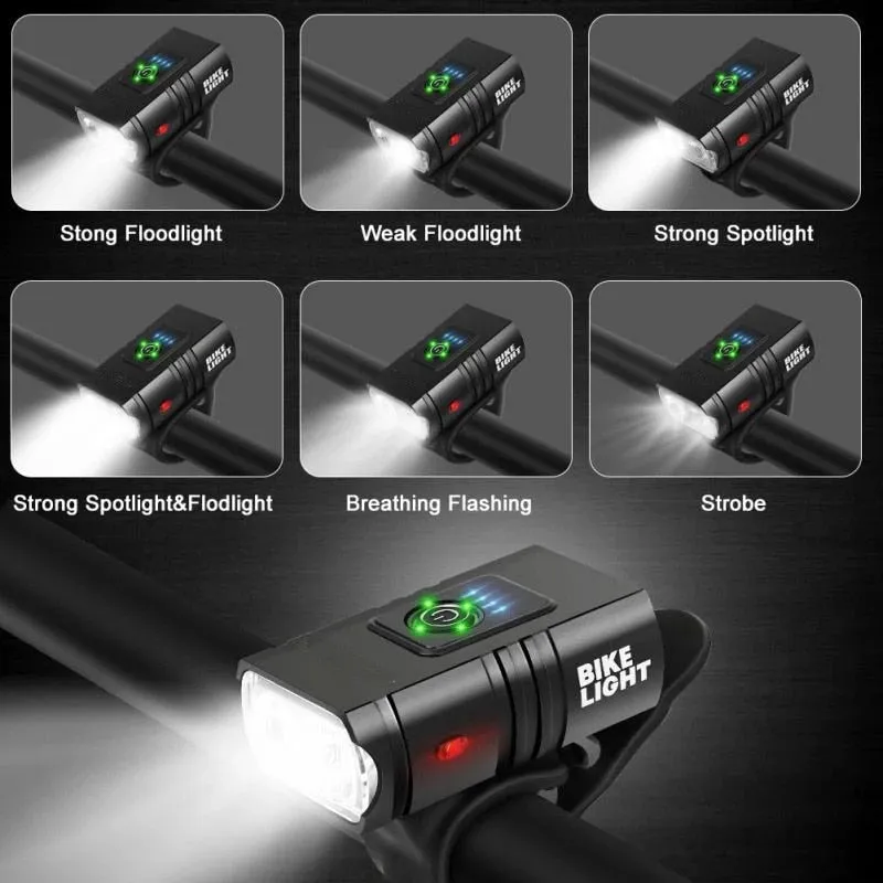 LED Bicycle Light 1000LM USB Rechargeable Bike Front Lamp