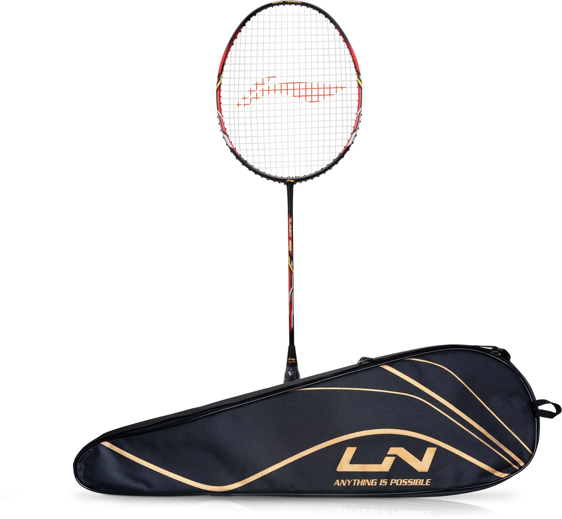 Li-Ning Turbo 99 Strung Badminton Racquet (Black / Red)