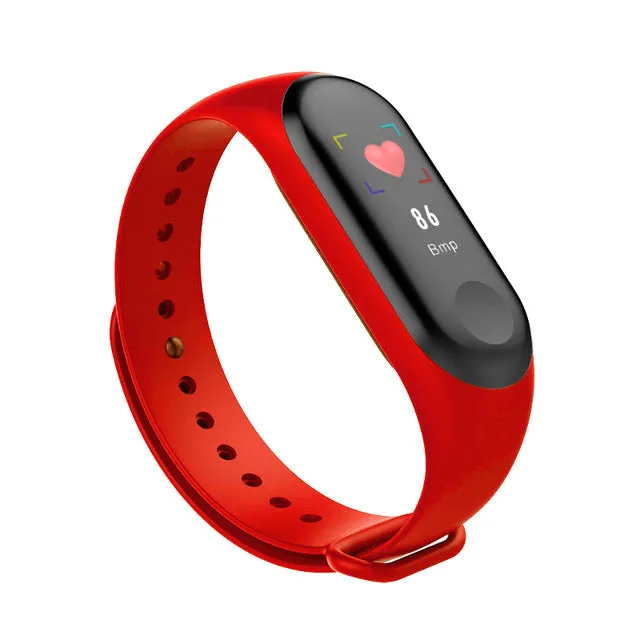 M4 Water-resistant Smart Fitness Band (with a Colour Screen, Fitness Tracker, BP, Heart Rate Monitor)