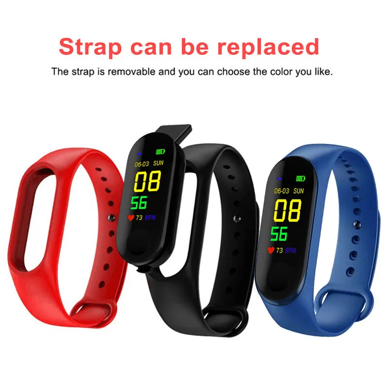 M4 Water-resistant Smart Fitness Band (with a Colour Screen, Fitness Tracker, BP, Heart Rate Monitor)