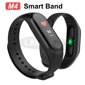 M4 Water-resistant Smart Fitness Band (with a Colour Screen, Fitness Tracker, BP, Heart Rate Monitor)