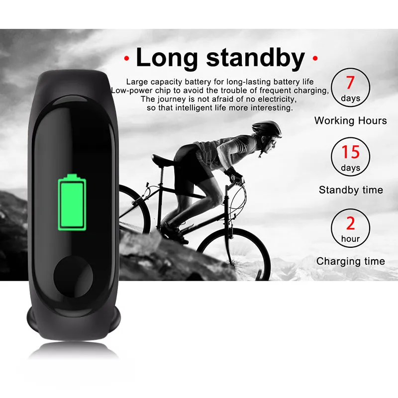 M4 Water-resistant Smart Fitness Band (with a Colour Screen, Fitness Tracker, BP, Heart Rate Monitor)