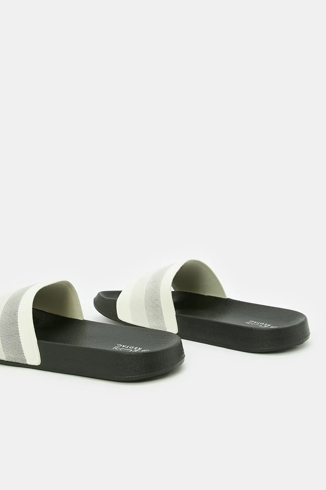 Men Grey Embossed Slide