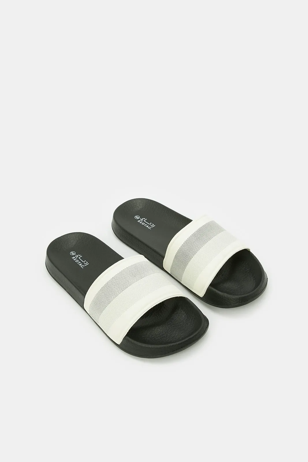 Men Grey Embossed Slide