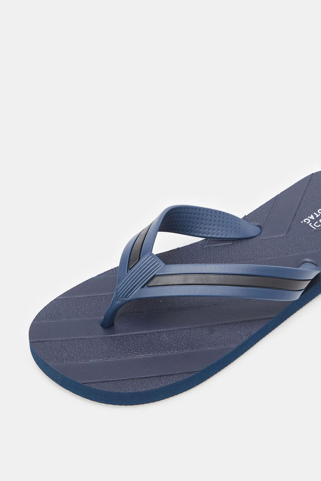 Men Navy Toe post With Molded Strap Slipper