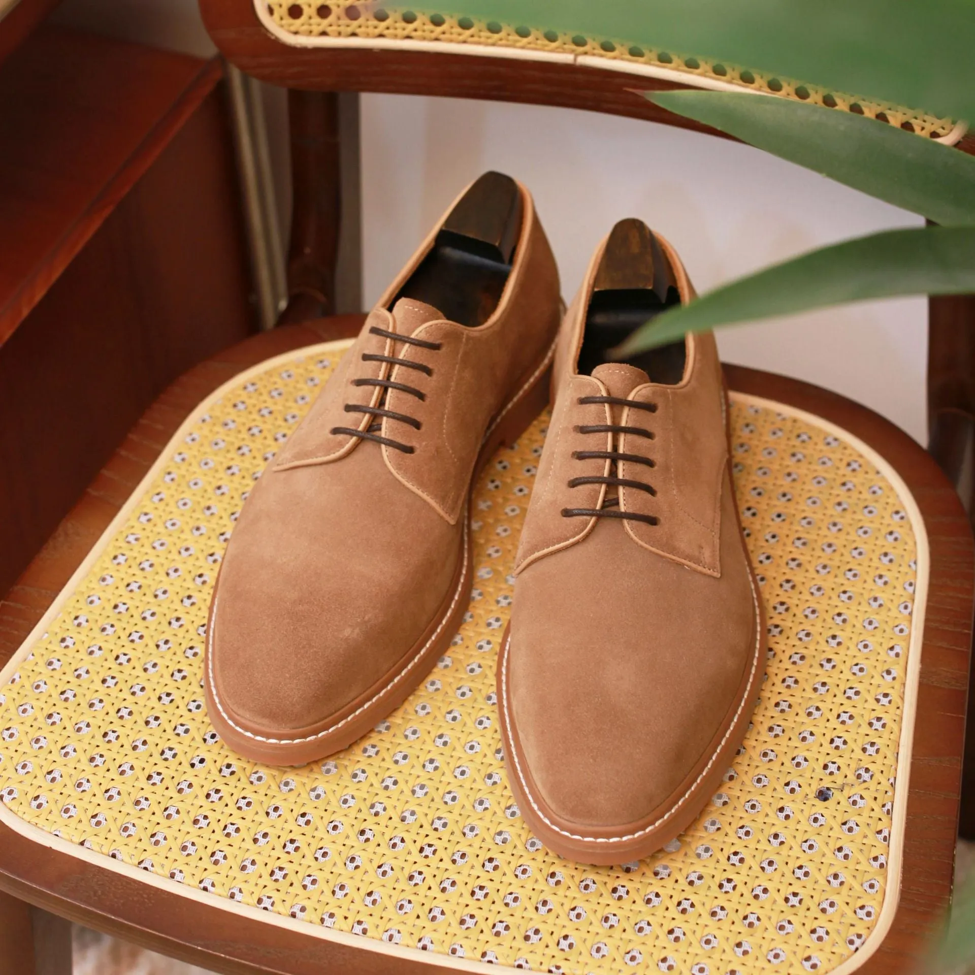 Men's Suede Derby Shoes