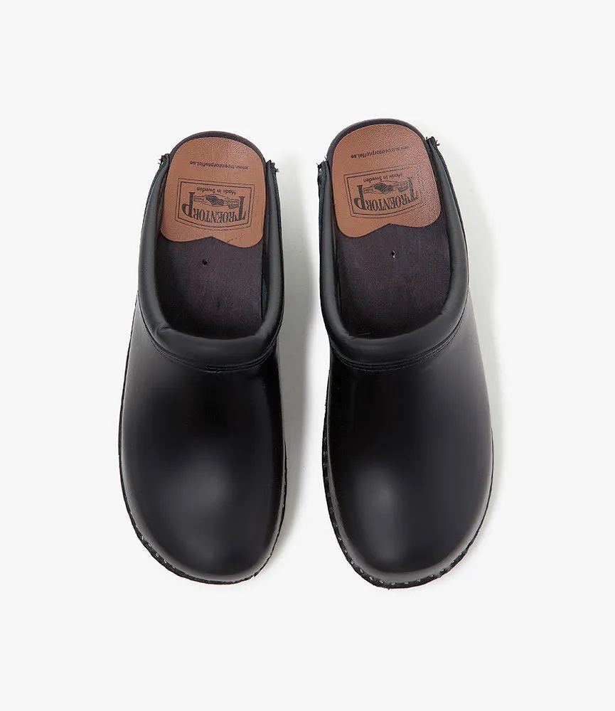 'Monet' Clog – Black Leather