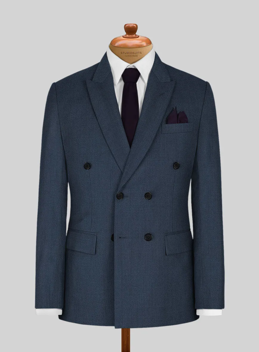 Napolean Flat Blue Wool Suit