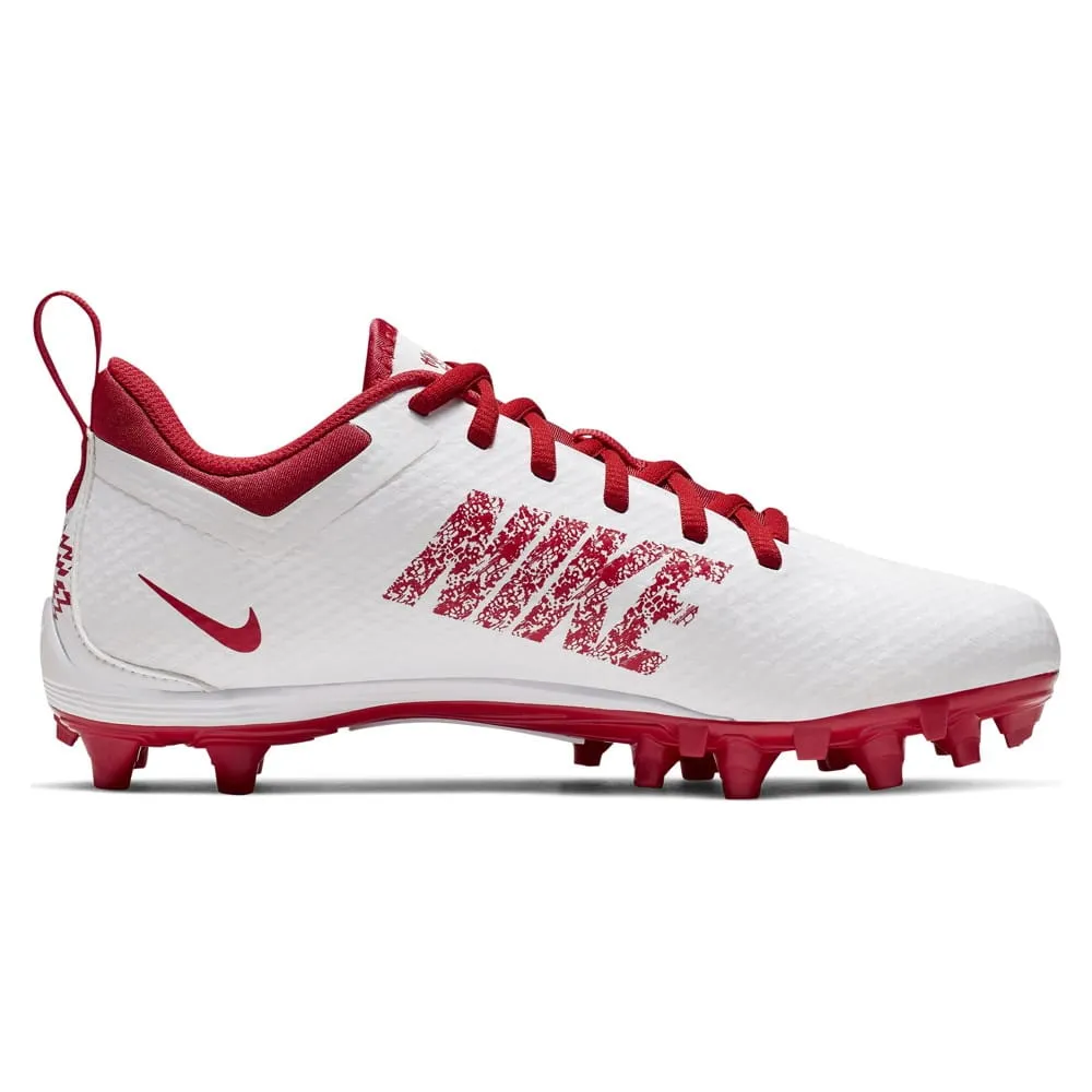 Nike Alpha Huarache 7 GS Youth White/Red Lacrosse Cleats