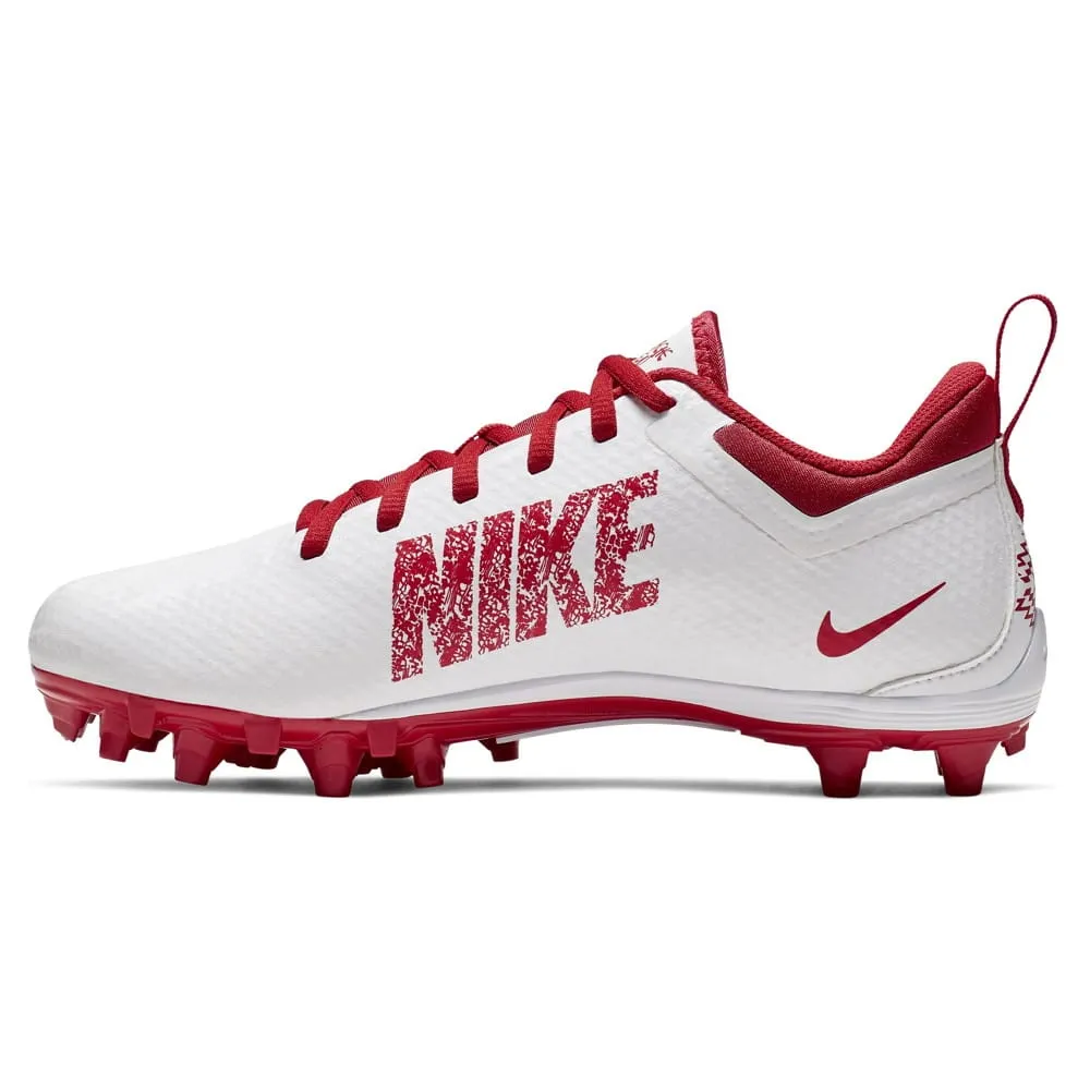 Nike Alpha Huarache 7 GS Youth White/Red Lacrosse Cleats