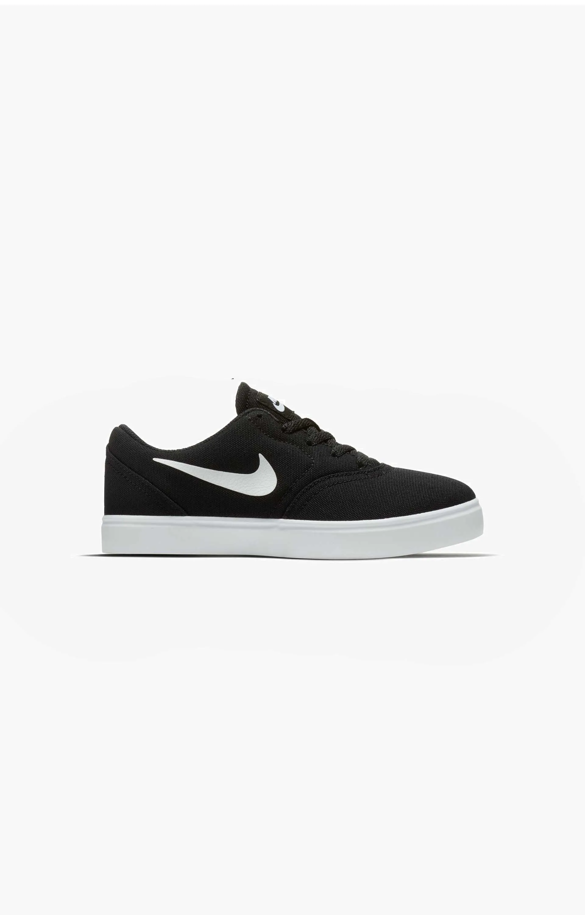 Nike SB Check Canvas Youth Skate Shoe, Black/White