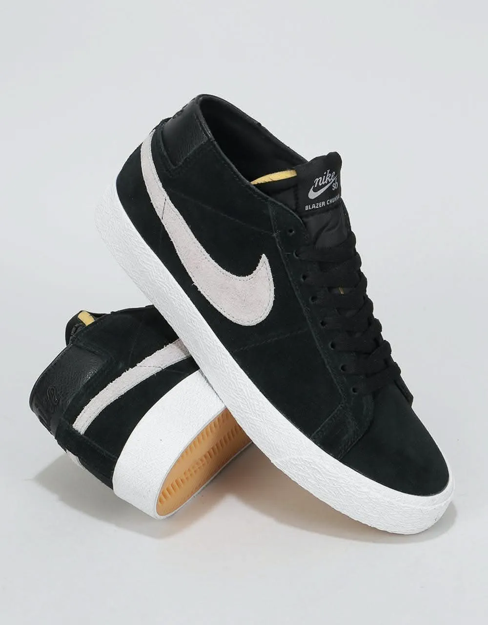 Nike SB Zoom Blazer Chukka Skate Shoes - Black/Atmosphere Grey