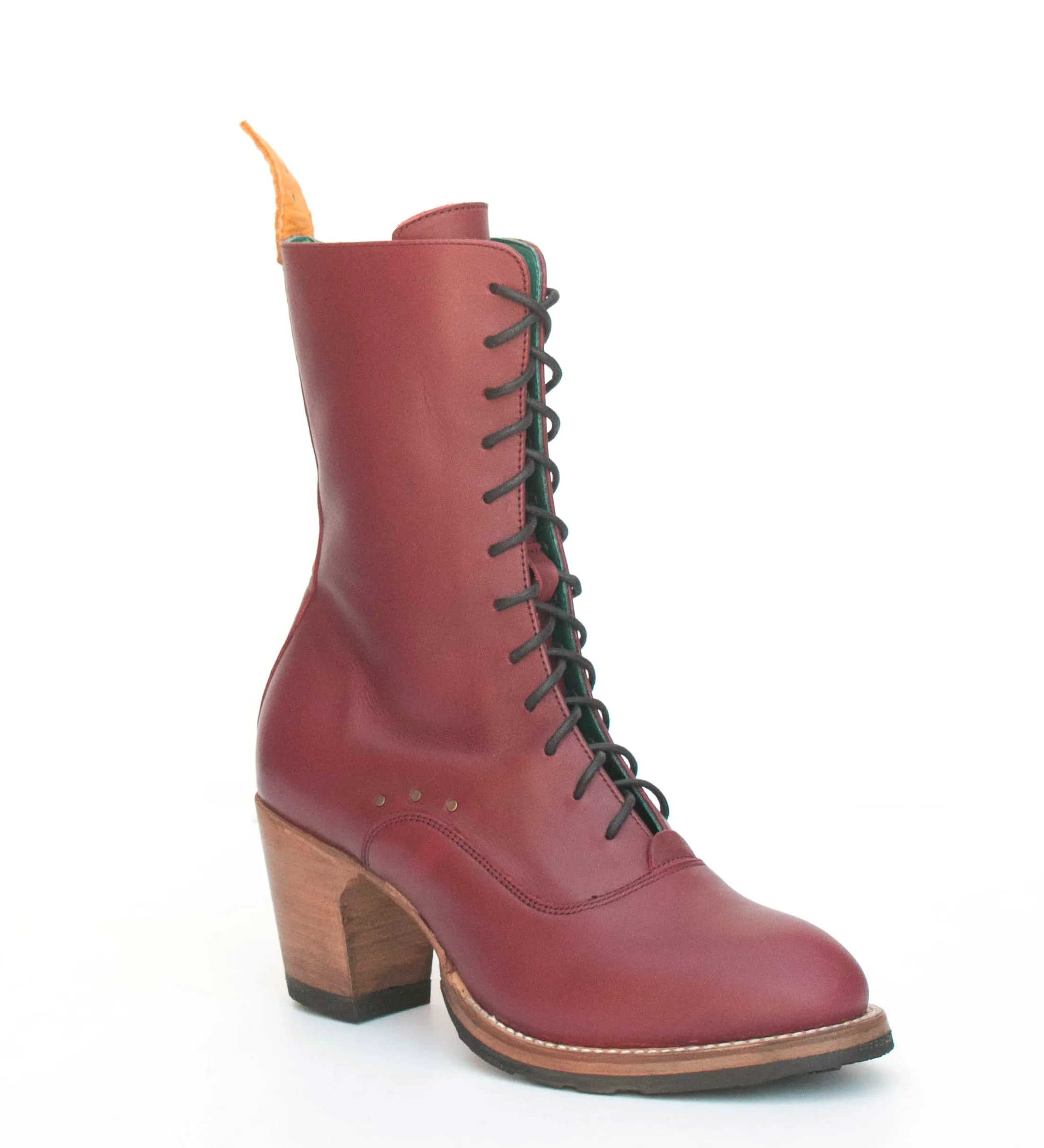 No.2018 CROSSWALK tall lace-up boot Blood